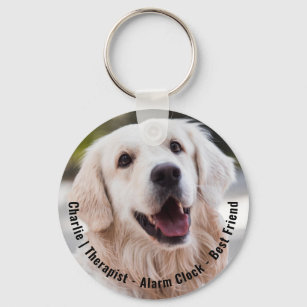 Cute Best Friend Dog Name Quote Photo Key Ring