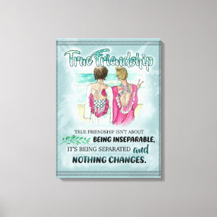 Cute Best Friend Gift, Funny Friendship Day Gifts Canvas Print