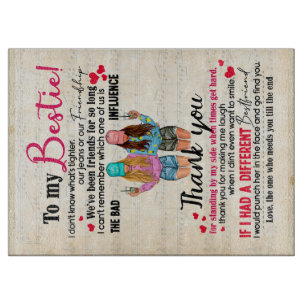 Cute Best Friend Gift, Funny Friendship Day Gifts Cutting Board