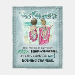 Cute Best Friend Gift, Funny Friendship Day Gifts Fleece Blanket