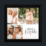 Cute Best Friends Bestie Script Photo Collage Gift Box<br><div class="desc">A best friends photo keepsake box with room for 3 photos. Personalise it with photos of your friends and store your memorabilia from your fun times together.. Designed for you by Blackberry Boulevard.</div>