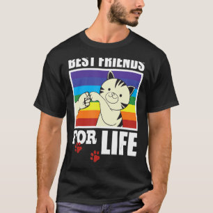 Cute Best Friends For Life Fist Bumping Cat For K T-Shirt