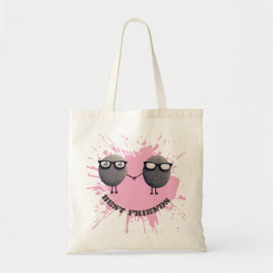 Cute Best Friends Pink Paint Splatter Tote Bag