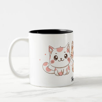 cute best friends Two-Tone coffee mug