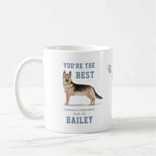 Cute Best German Shepherd Dog Dad Photo Coffee Mug