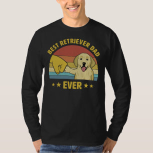 Cute Best Golden Retriever Dad Ever Vintage Puppy T-Shirt
