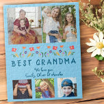 Cute Best Grandma Flowers Floral Family Photo Jigsaw Puzzle<br><div class="desc">Cute Best Grandma Flowers Floral Family 5 Photos Puzzle. Hand-drawn flowers and 5 family photos. Create your own personalised gift for a grandmother for Mother`s Day,  birthday or Christmas.</div>