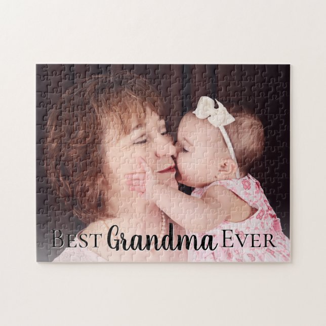 Cute Best Grandma Photo Jigsaw Puzzle (Horizontal)