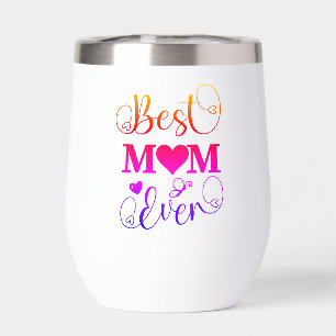 Cute Best Mum Ever Typography Script Cursive