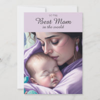 Cute Best Mum Sentimental Mother and Baby Greeting