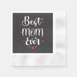 Cute Best Mum Text And Little Stars Napkin