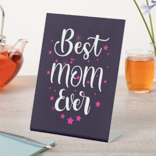 Cute Best Mum Text And Little Stars Pedestal Sign