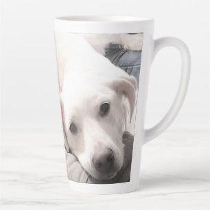 Cute Best Mummy Ever Puppy Dog Pink Heart 1 Photo Latte Mug