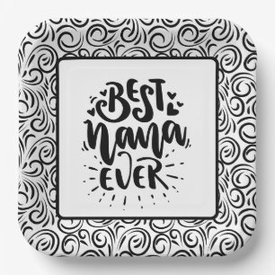Cute Best Nana Mother's Day  Paper Plate