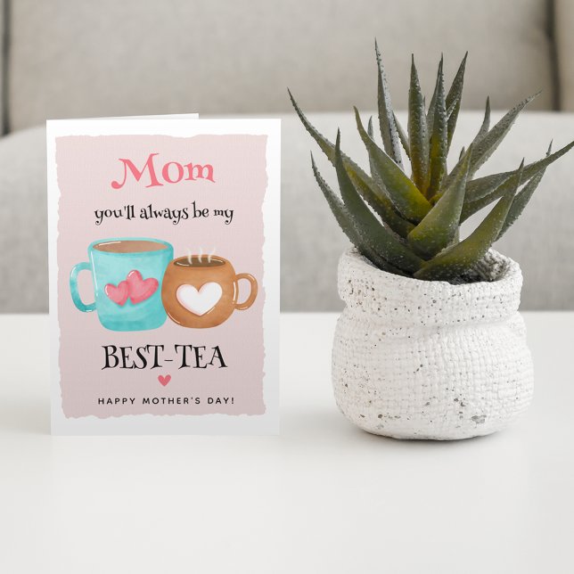 Cute BEST-TEA Mum Happy Mother's Day Card (Creator Uploaded)