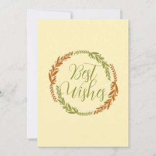 Cute Best Wishes Wreath  Postcard