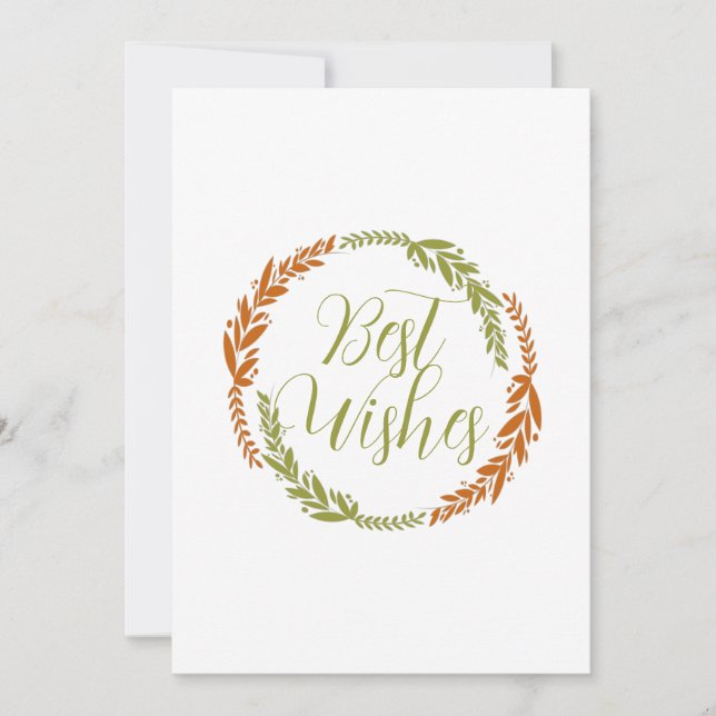 Cute Best Wishes Wreath  Postcard (Front)