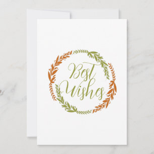 Cute Best Wishes Wreath  Postcard