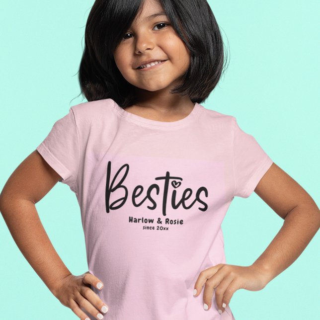 Cute Besties BFF Best Friends Your Names T-Shirt (Creator Uploaded)