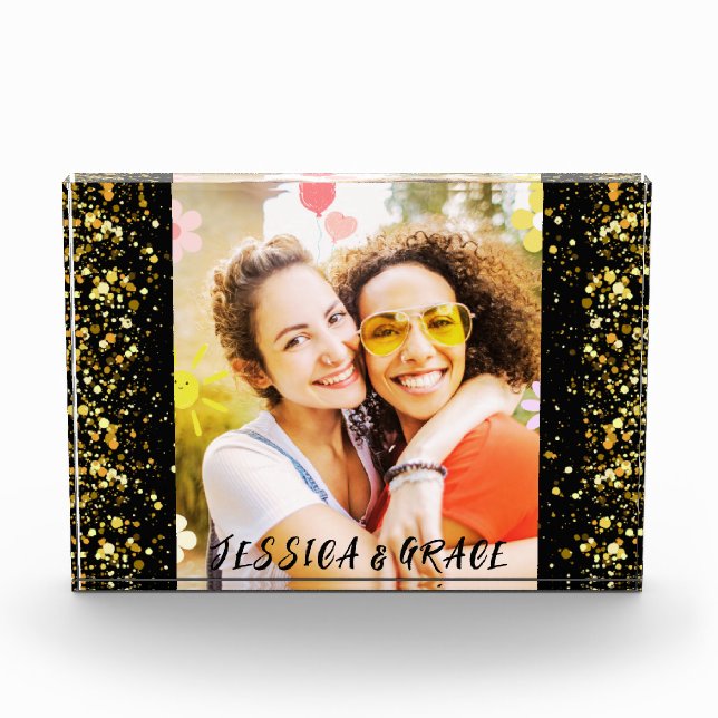 Cute Besties Friends Photo Teen Girls Friendship   Block (Front)
