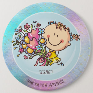 Cute BFF Besties Kawaii Gifts for Girls Friends 6 Cm Round Badge