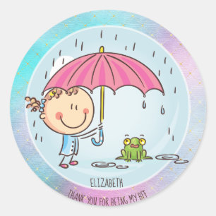 Cute BFF Besties Kawaii Gifts for Girls Friends Classic Round Sticker