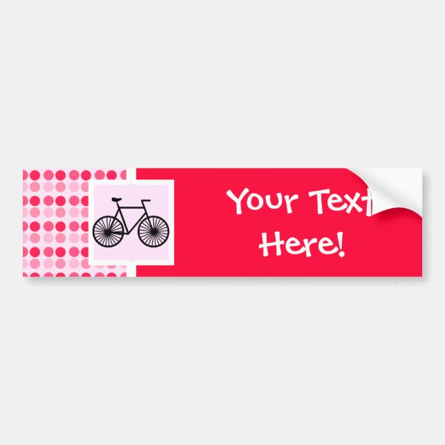 Cute Bicycle Bumper Sticker (Front)