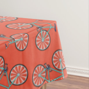 Cute Bicycle Kids Bike Birthday Party Cycling Tablecloth
