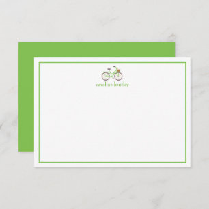 Cute Bicycle Personalised Note Cards