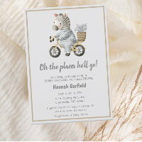 Cute Bicycle Places He’ll Go Baby Shower