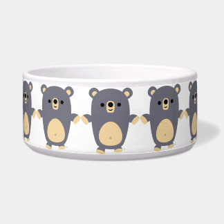 Cute Big Blue Cartoon Bear Pet Bowl