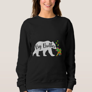 Cute Big Brother Bear Autism Awareness Support Aut Sweatshirt