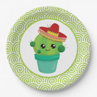 Cute Big-Eyed Cactus in Red Sombrero