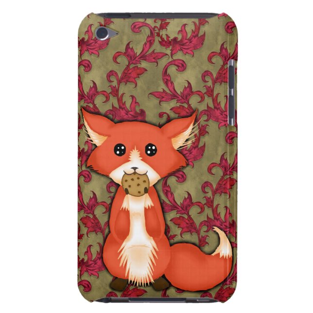 Cute Big Eyed Fox Eating A Cookie iPod Touch Case-Mate Case (Back)