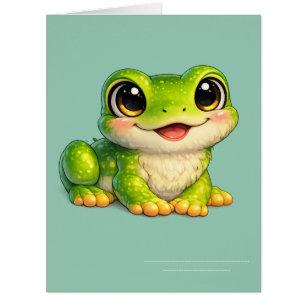 Cute Big-Eyed Frog Kawaii Animal Design