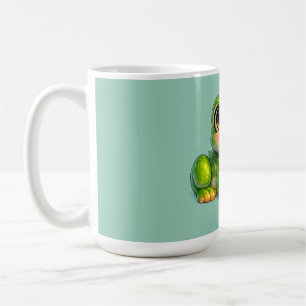 Cute Big-Eyed Frog Kawaii Animal Design Coffee Mug
