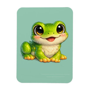 Cute Big-Eyed Frog Kawaii Animal Design Magnet