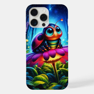 Cute big-eyed Ladybug with a mystical glow iPhone 15 Pro Max Case
