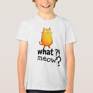 Cute Big Eyes Orange Cat T-Shirt | Adorable Feline Tri-Blend Shirt