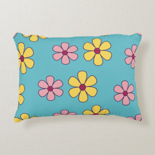 Cute big flowers pattern decorative cushion