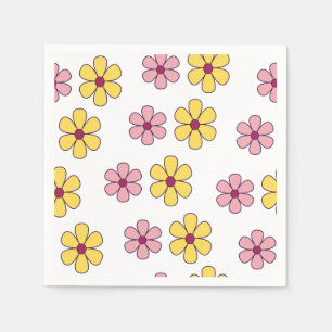 Cute big flowers pattern napkin
