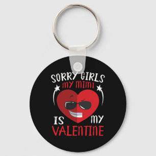 Cute Big Heart Face Sorry Girls My Mimi Is My Vale Key Ring