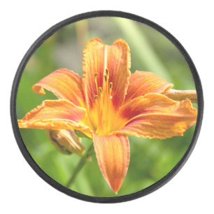 Cute big Lily flower photo Hockey Puck