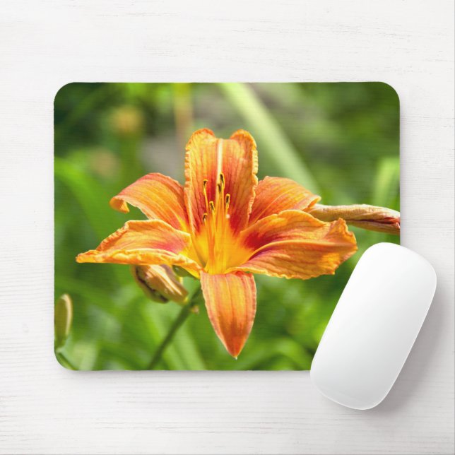 Cute big Lily flower photo Mouse Pad (With Mouse)