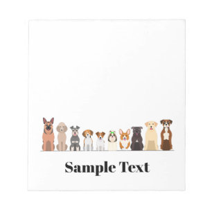 cute big&small dogs design post it notepad