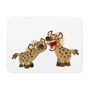 Cute Big-Teethed Cartoon Hyenas Flexible Magnet