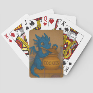 Cute bigeye baby blue storm dragon cookies fantasy playing cards