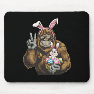 Cute Bigfoot Bunny Sasquatch Easter Day Mens Boys  Mouse Pad