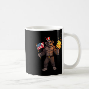 Cute Bigfoot Summer Flag Us Memorial Day _1 Coffee Mug
