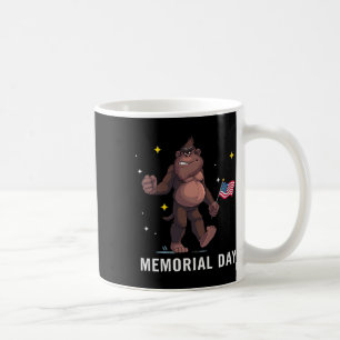 Cute Bigfoot Summer Flag Us Memorial Day Premium Coffee Mug